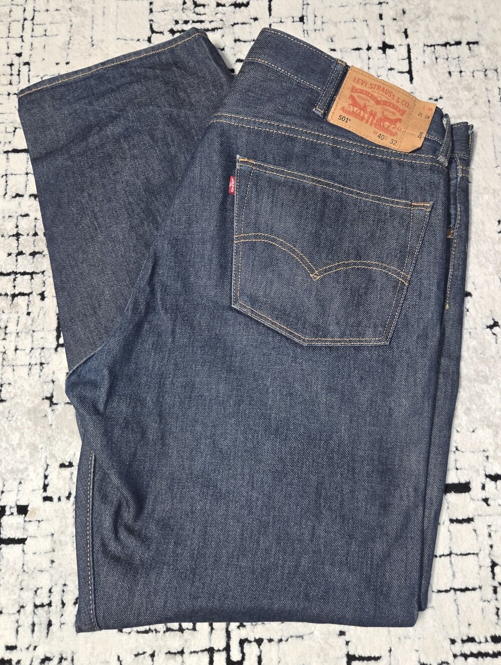 Levis Original 501 Denim Jeans Shrink To Fit Men's Size 40 × 32 Straight